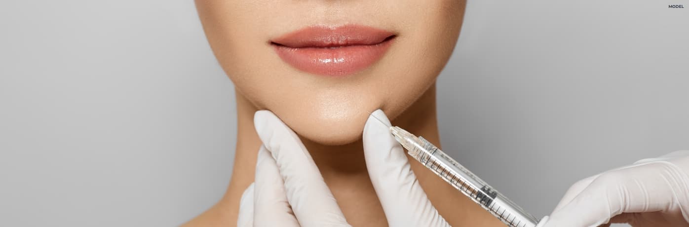 model getting injectable in chin